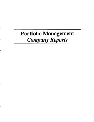 1991 UA PMC Report - Company Reports