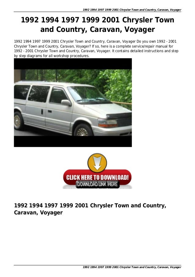 2001 town and country van