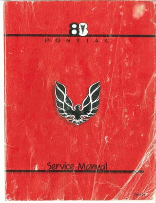 1992 ポンティアック　ファイヤーバードサービスマニュアル 1992 pontiac firebird service repair manual | PDF