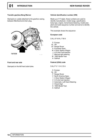 1993 land rover range rover classic service repair manual | PDF