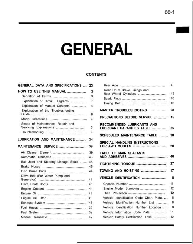 2002 MITSUBISHI GALANT REPAIR MANUAL PDF visual data 6