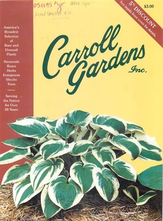 March 1994 Carroll Gardens perennial mail-order catalogue