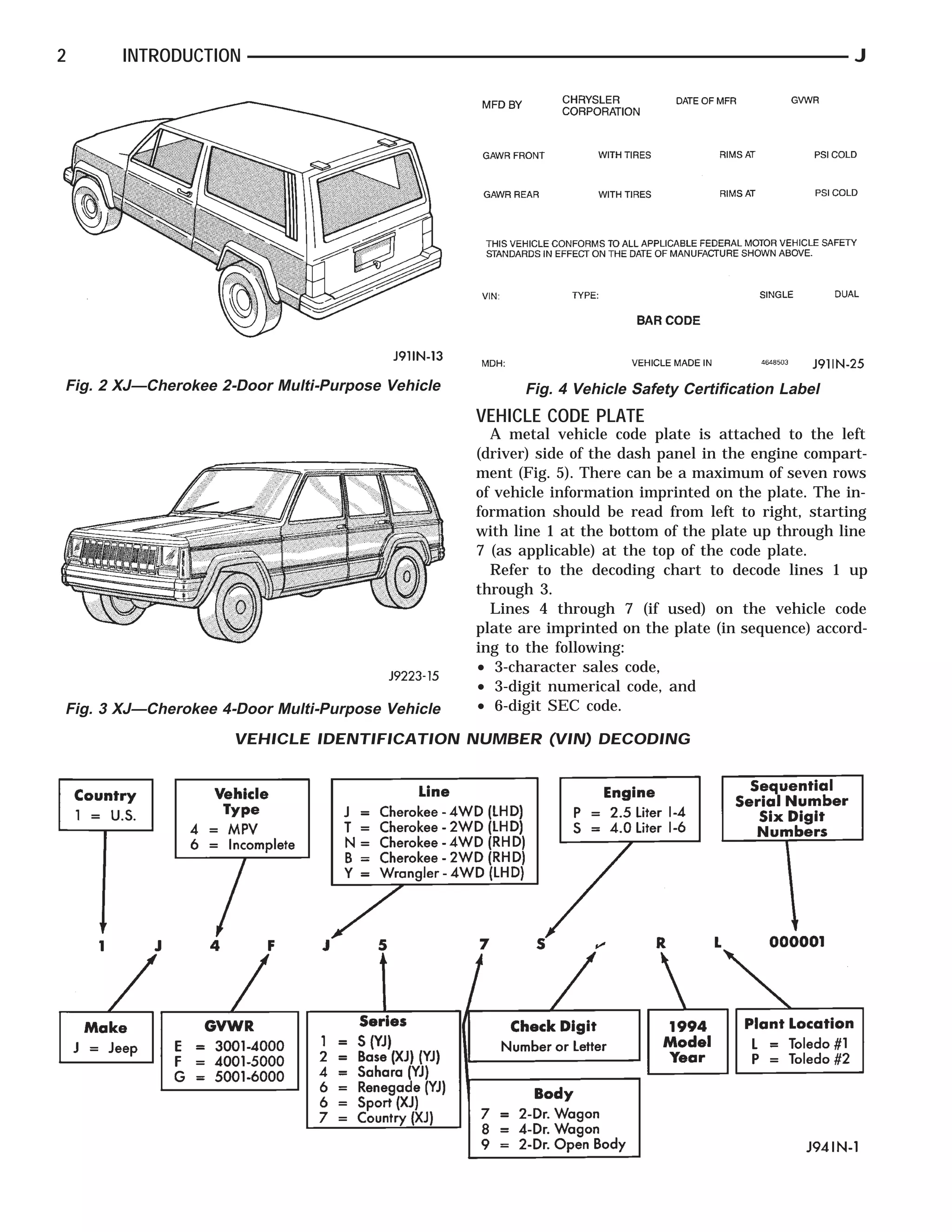 1994 jeep cherokee service repair manual | PDF
