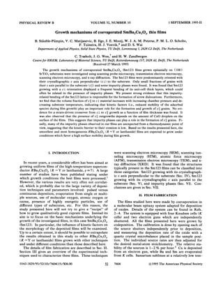 1995 growth mechanisms of coevaporated sm ba2cu3oy thin films