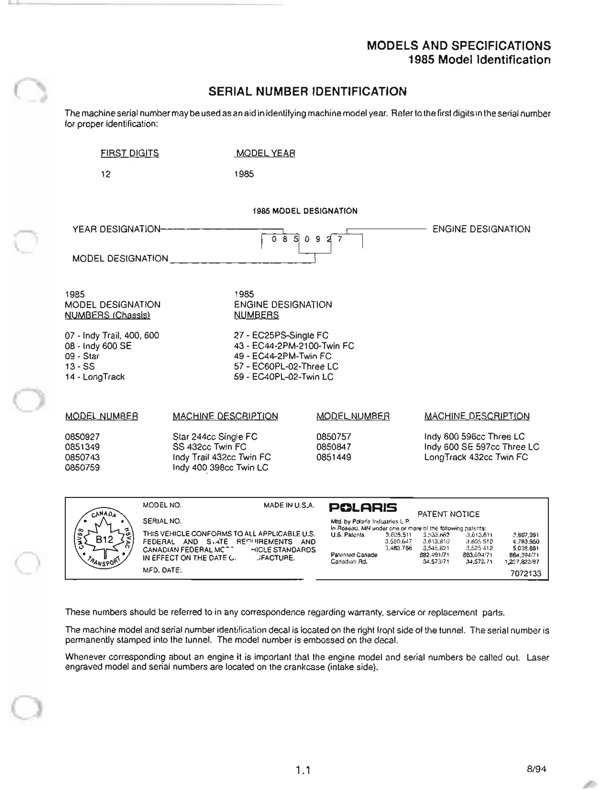 1995 polaris xlt snowmobile service repair manual | PDF
