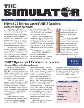Simsci Newsletter 1995 Quarter3