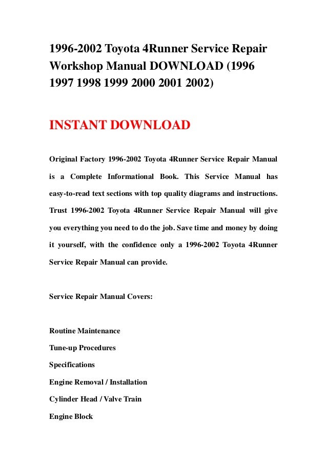 Toyota Service Manuals Download
