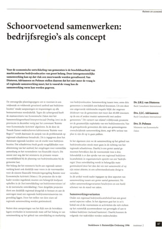 1996 - Schoorvoetend samenwerken - bedrijfsregio's als concept - Stedebouw en Volkshuisvesting