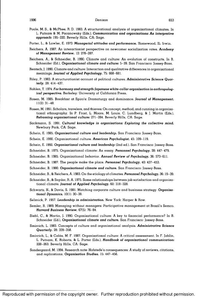 essay on organizational culture