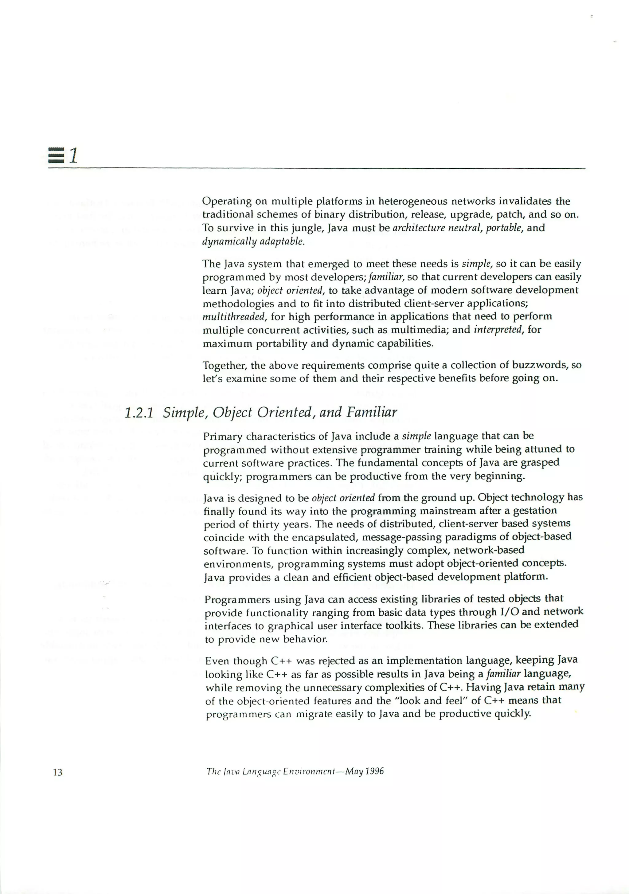 199605   white paper - the java language environment