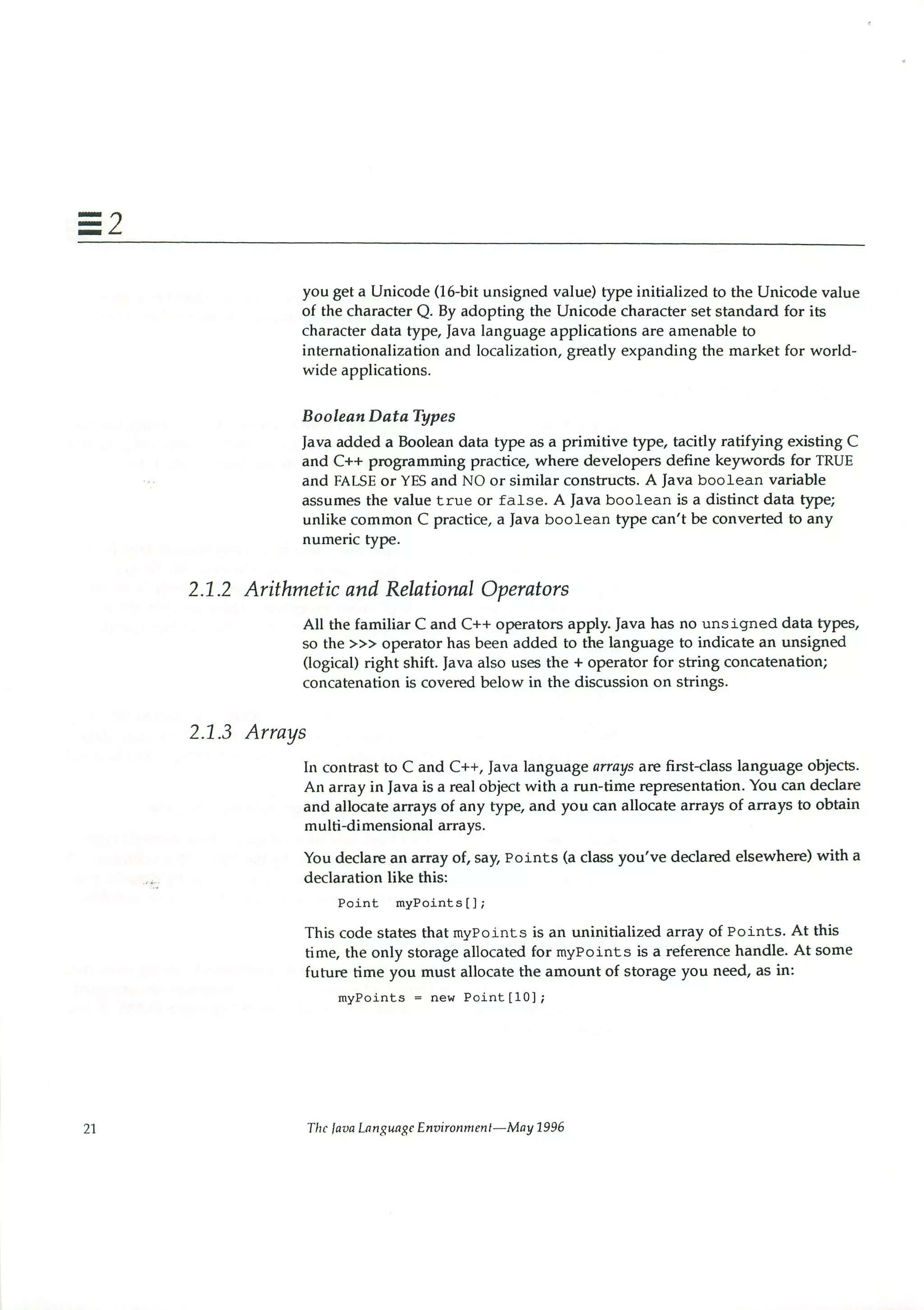 199605   white paper - the java language environment
