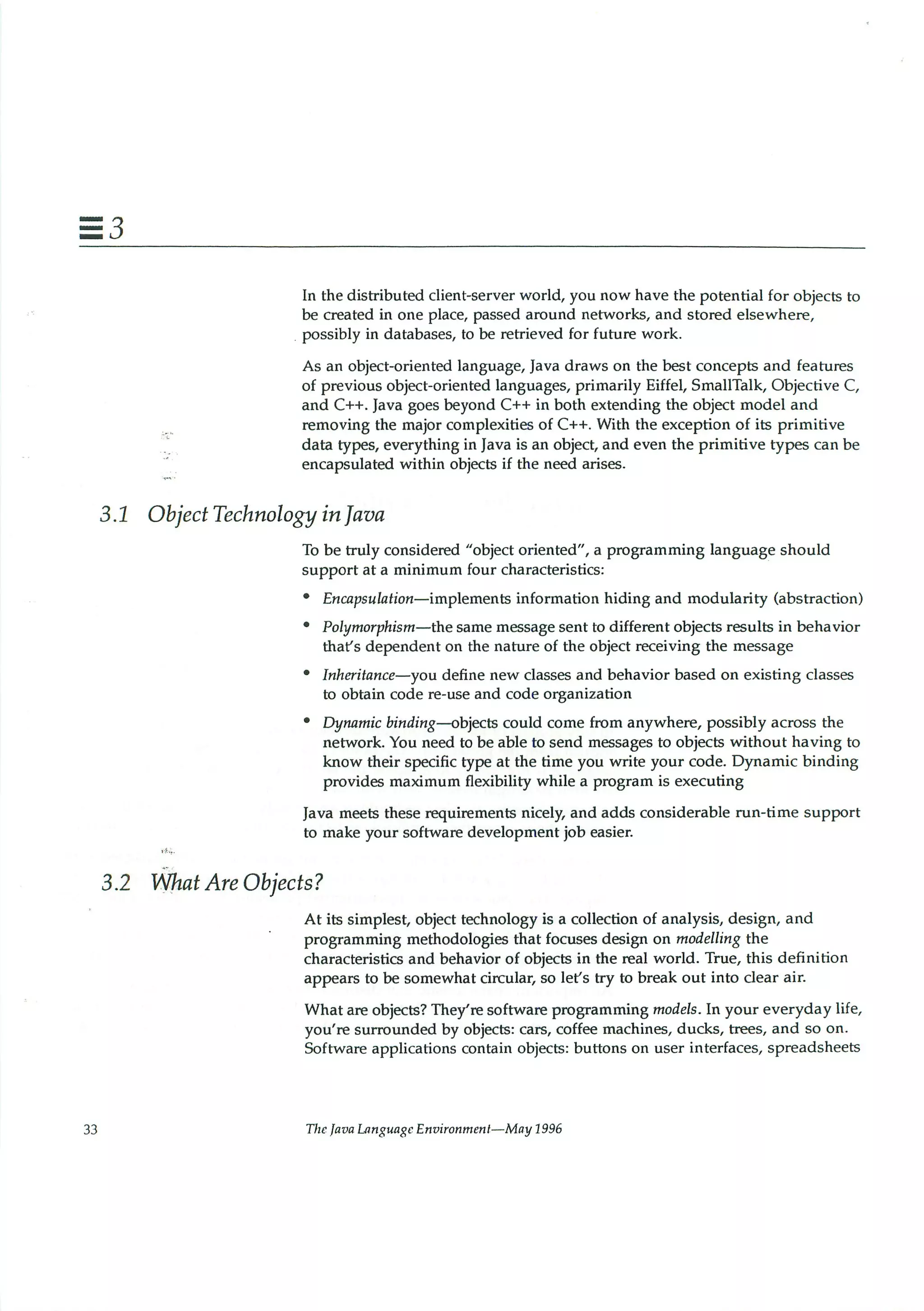 199605   white paper - the java language environment