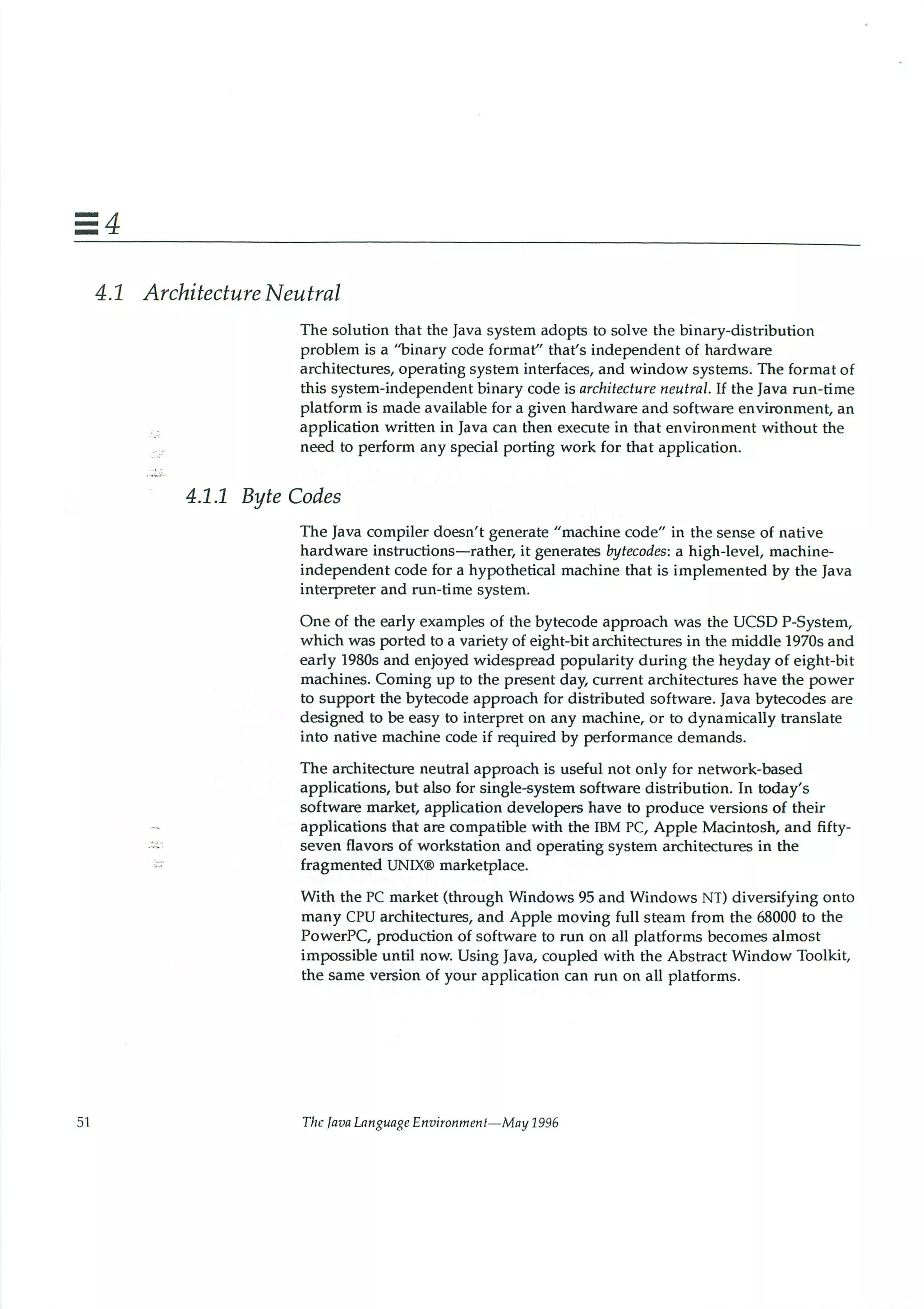 199605   white paper - the java language environment