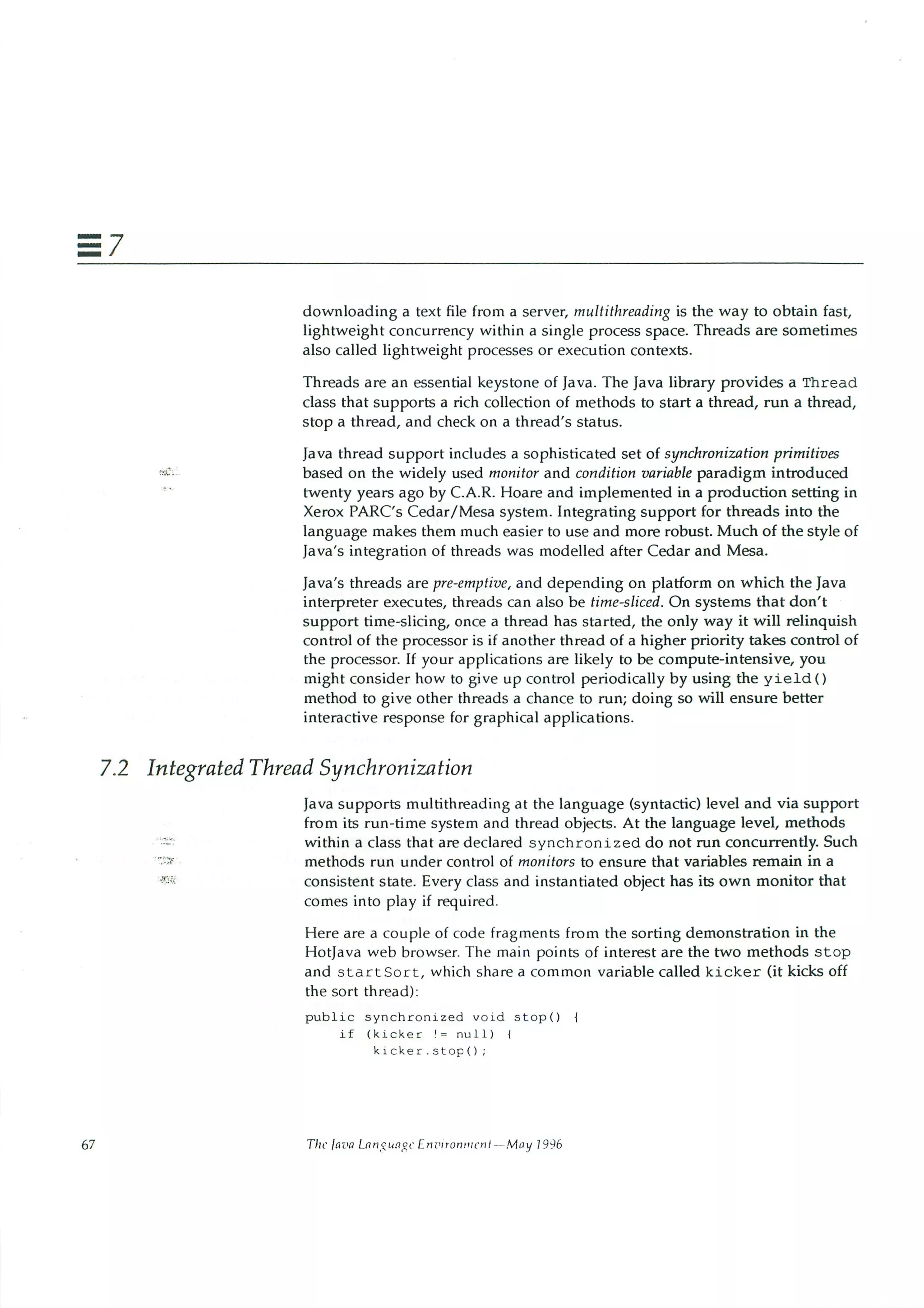 199605   white paper - the java language environment