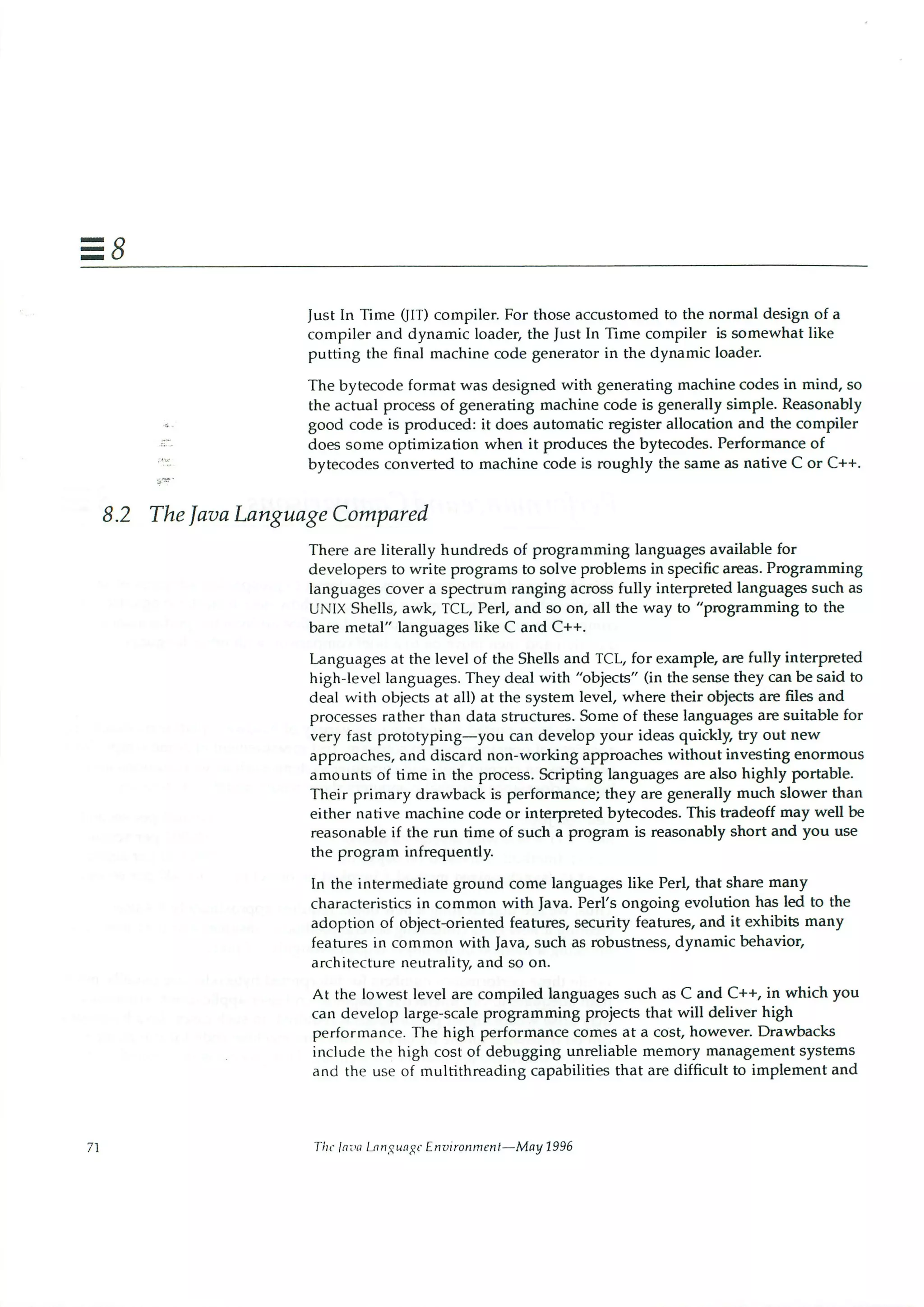 199605   white paper - the java language environment