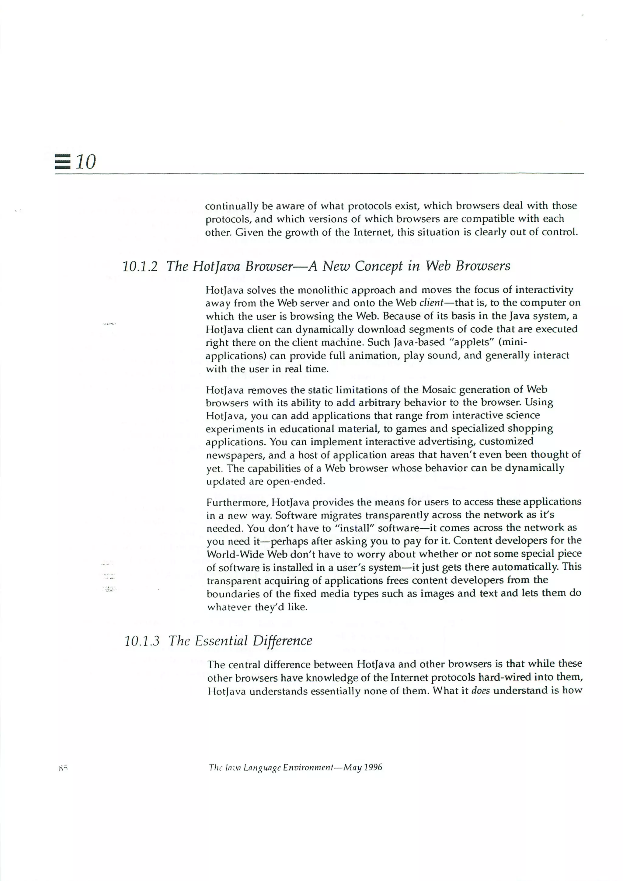 199605   white paper - the java language environment