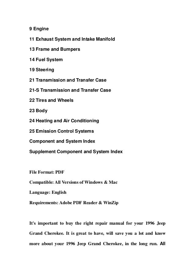Jeep Liberty Service Repair Manual - Jeep Liberty PDF Online Downloads 1996 jeep cherokee owners manual pdf download