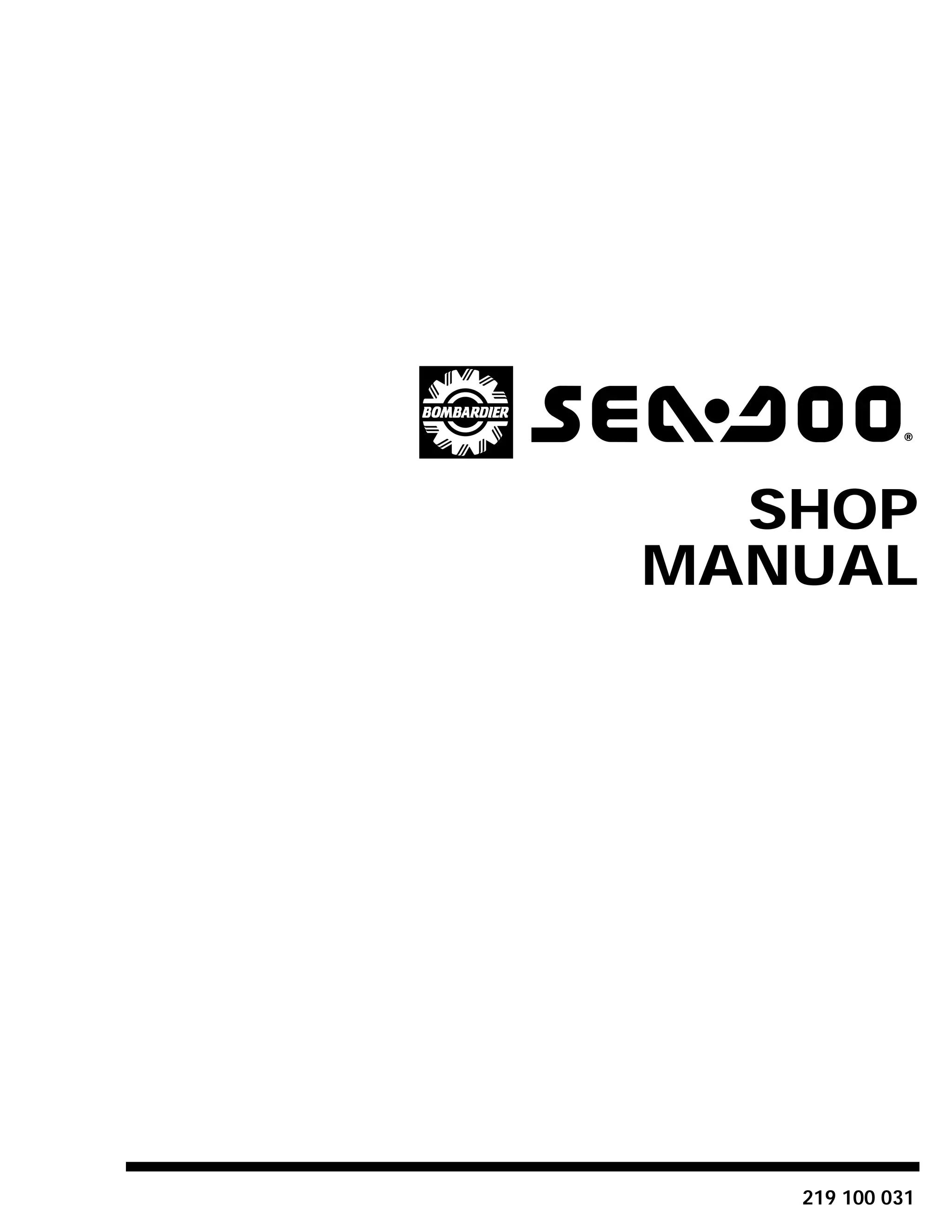 1996 sea doo bombardier personal watercraft service repair manual
