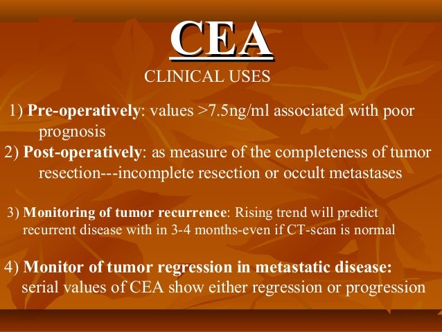 Colon cancer cea level