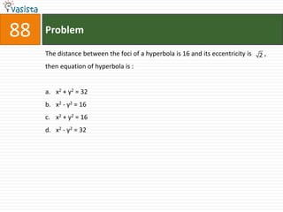 88   Problem

     The distance between the foci of a hyperbola is 16 and its eccentricity is   2,
     then equation of hyperbola is :


     a. x2 + y2 = 32
     b. x2 - y2 = 16
     c. x2 + y2 = 16
     d. x2 - y2 = 32
 
