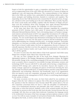 (Original PDF) The Strategic Management of Information Systems 4th | PDF