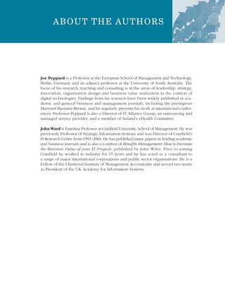 (Original PDF) The Strategic Management of Information Systems 4th | PDF