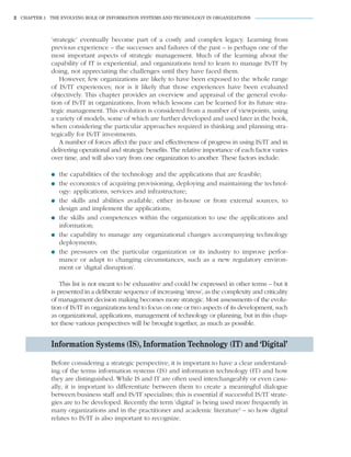 (Original PDF) The Strategic Management of Information Systems 4th | PDF