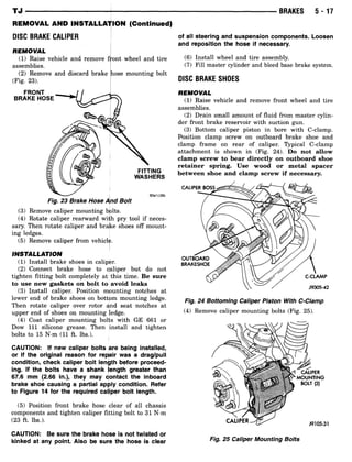 Rotating Calipers 1997 jeep wrangler tj service repair manual | PDF