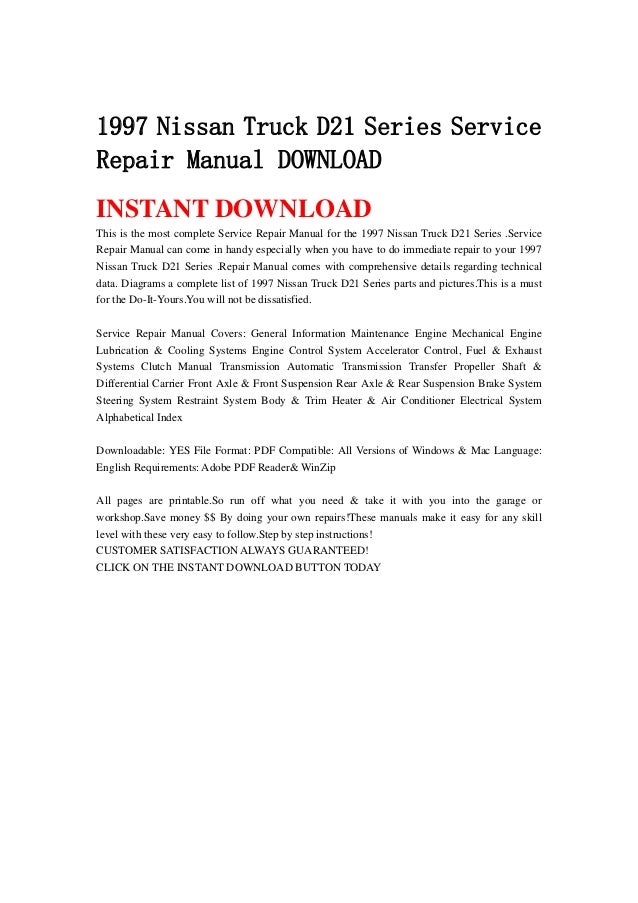 nissan repair manual free download nissan repair manual free download
