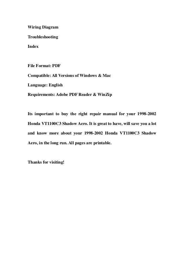 1998 Vt1100 Service Manual Free Download