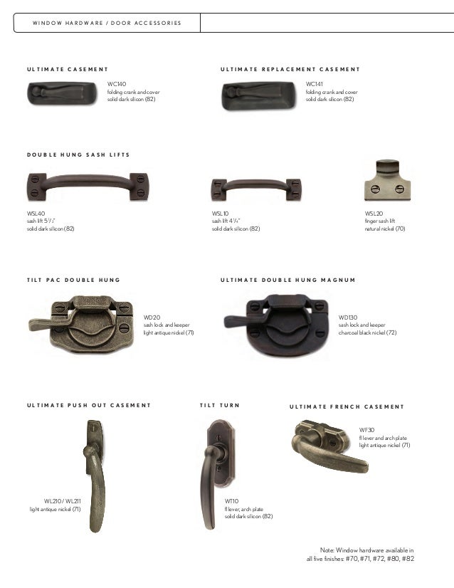 A R C H I T E C T U R A L Marvin Windows And Doors Hardware