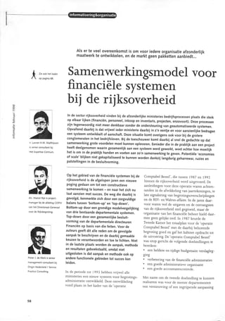 Samenwerkingsmodel voor financiële systemen bij de rijksoverheid