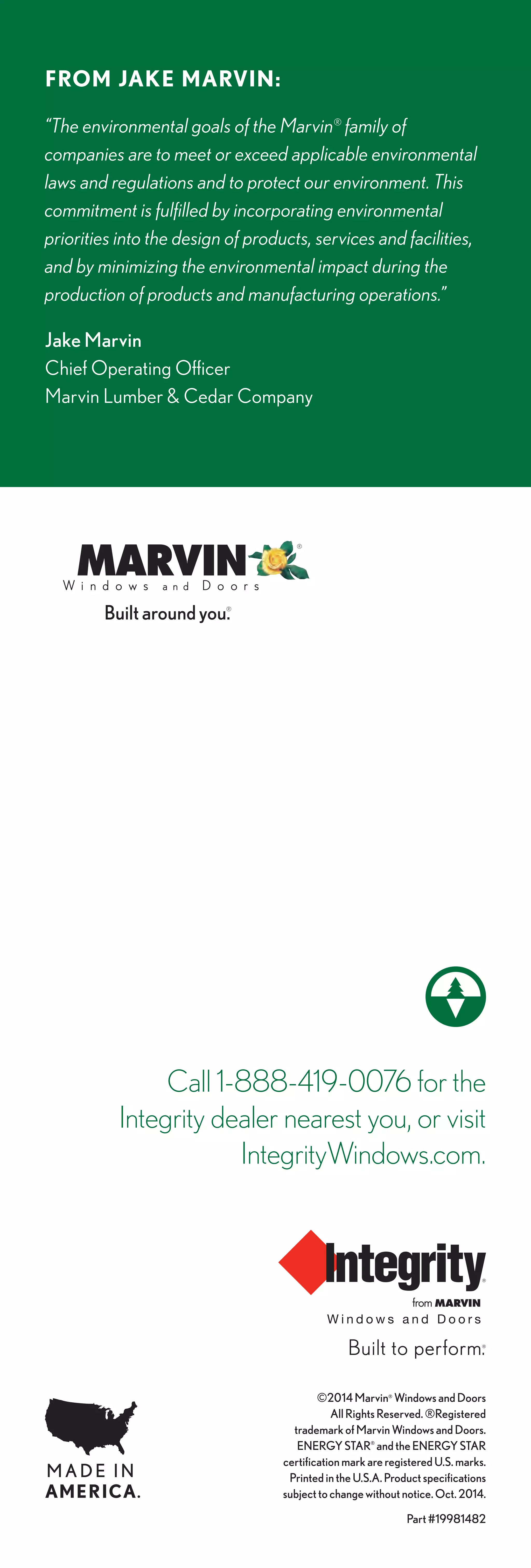 SUSTAINABILITY Brochure Marvin Integrity PDF