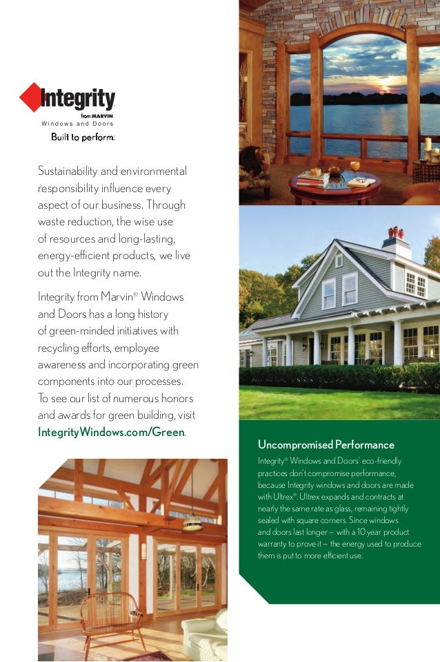 Sustainability Brochure Marvin Integrity