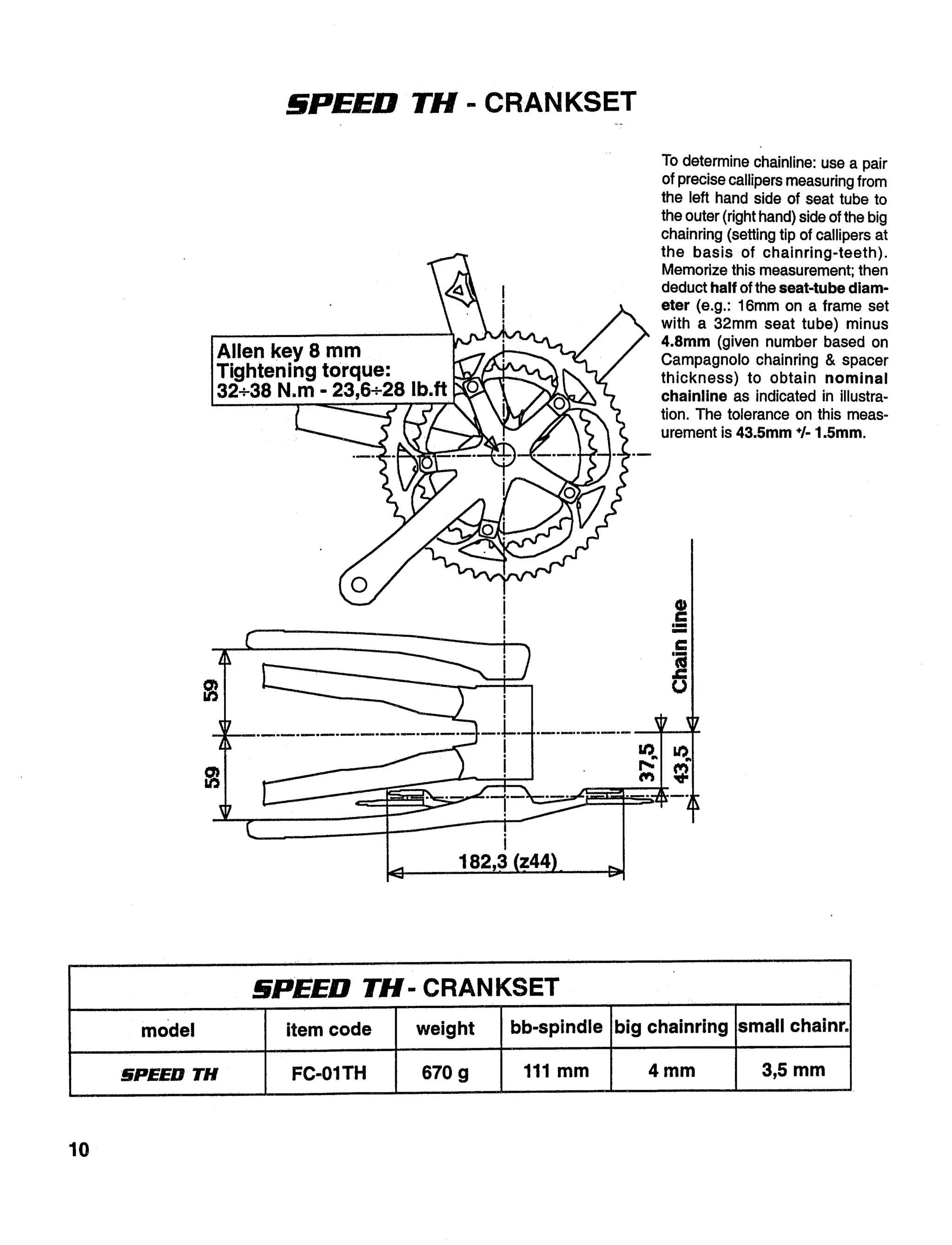 1998 tech specs bicicleta