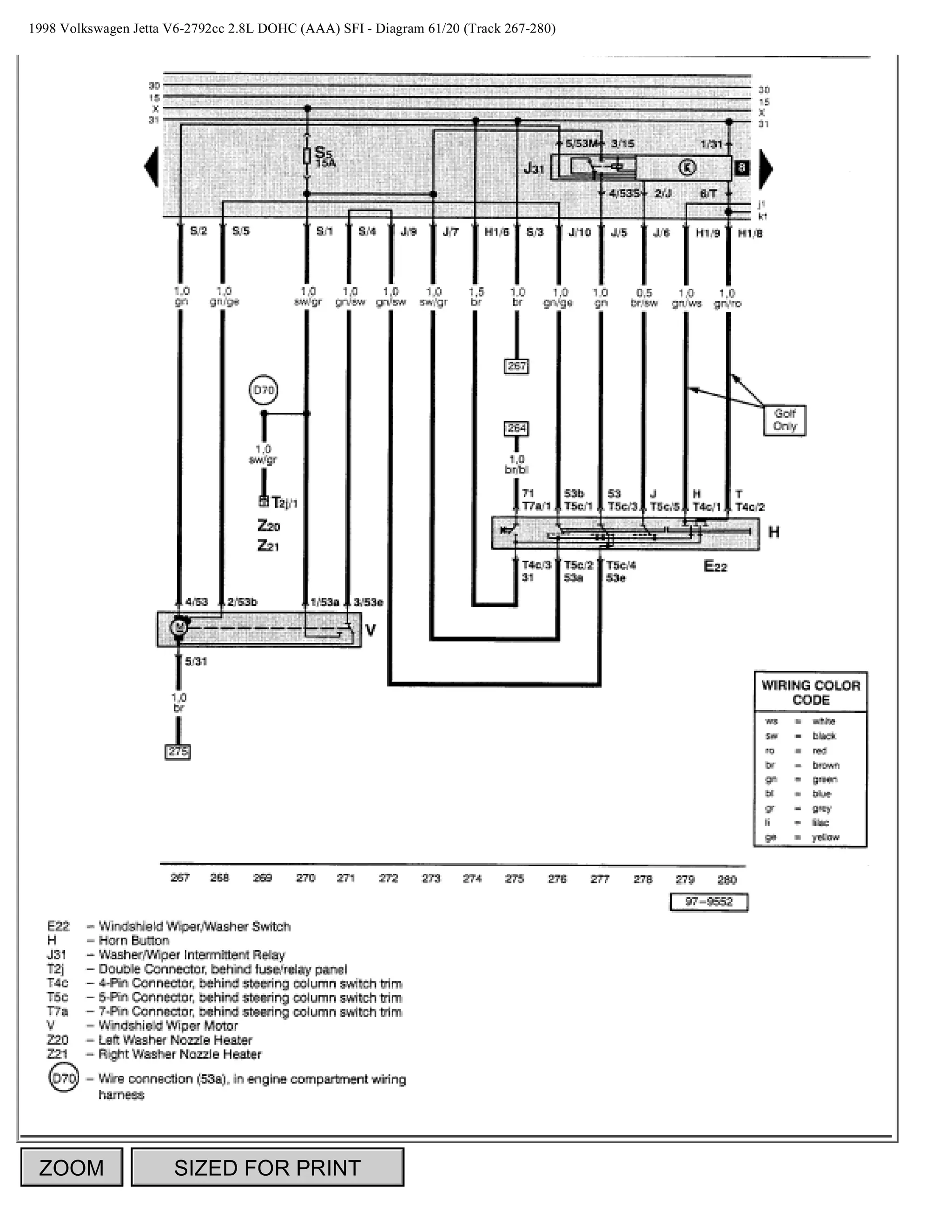 1998 Vw Jetta Gti Wiring Diagram | PDF