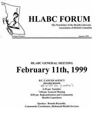 HLABC Forum: January 1999