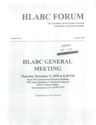 HLABC Forum: December 1999