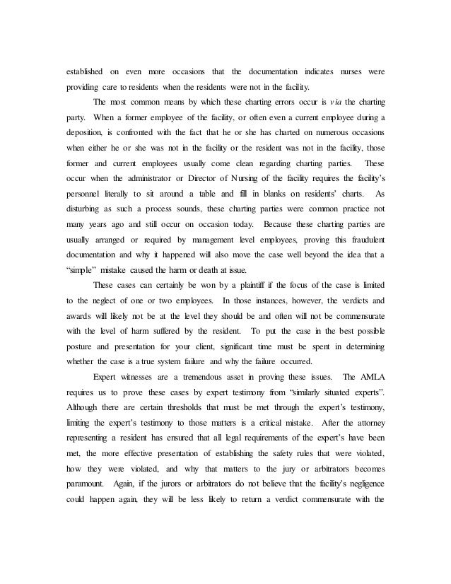 seminar nursing home abuse nursing charting errors