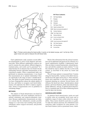 cephalometric soft tissue facial analysis | PDF