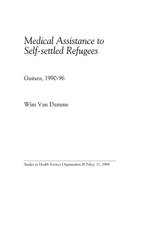 1999 Itm Shsop 11 Medical Assistance To Self Settled Refugees Wvd