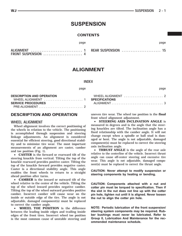 1999 JEEP CHEROKEE OWNERS MANUAL PDF visual data 3