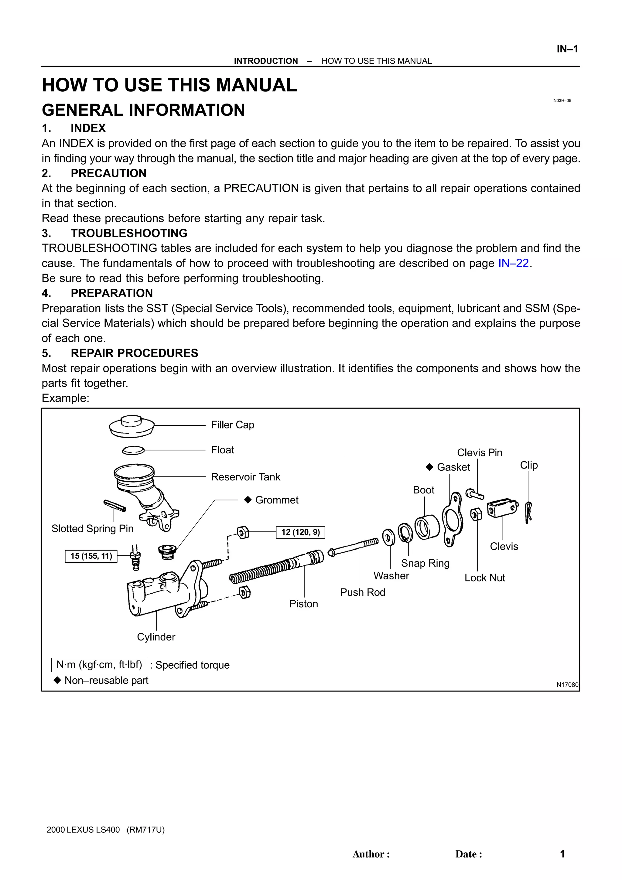 1999 lexus ls400 service repair manual | PDF