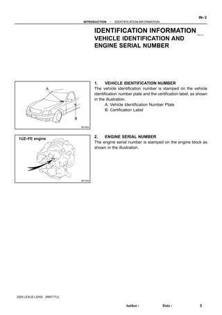 1999 lexus ls400 service repair manual | PDF