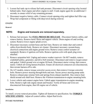 1999 TOYOTA COROLLA SERVICE MANUAL visual data 8