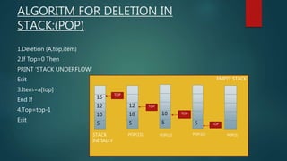 Project on stack Data structure | PPT