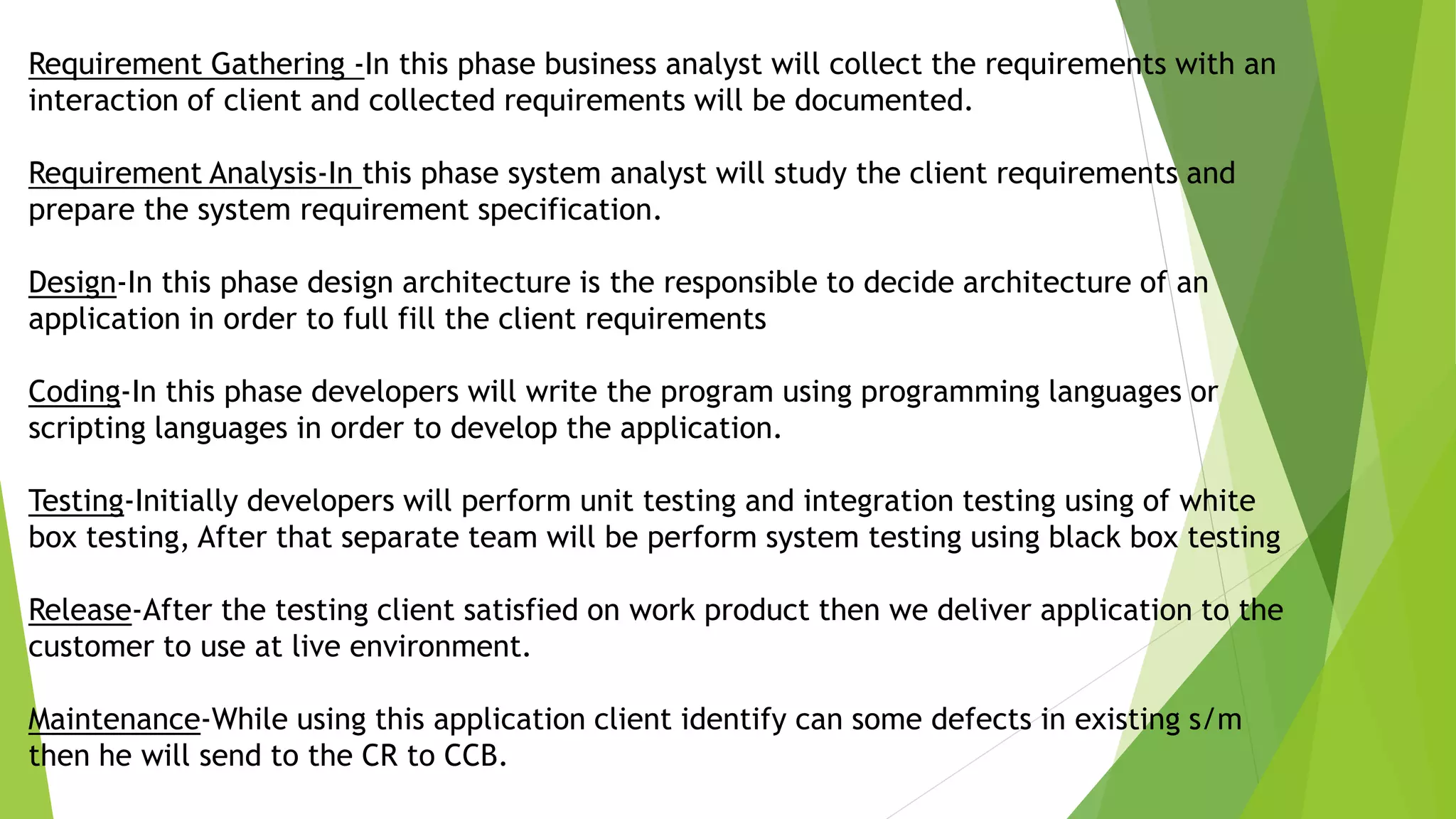 Project on software engineering types of models | PPT