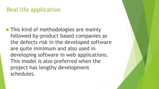 Project on software engineering types of models | PPTX