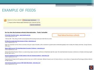 EXAMPLE OF FEEDS
Feed about business schools
 