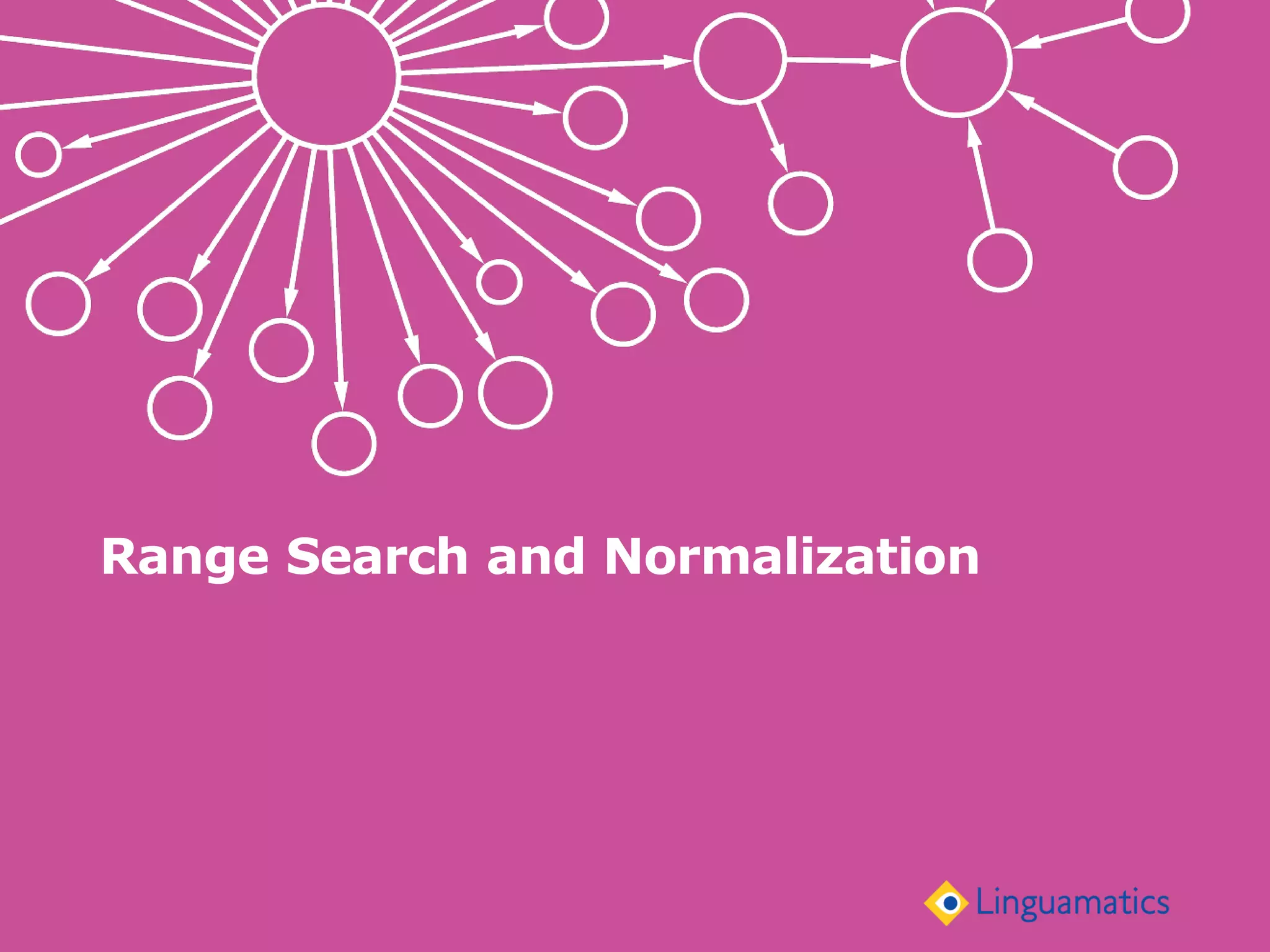 Range Search and Normalization
 